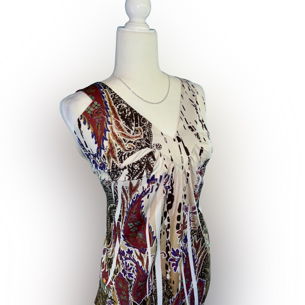 Lane Bryant Plus Size 22/24 Paisley Boho Festival Sleeveless V-Neck Tunic Top - Picture 1 of 5